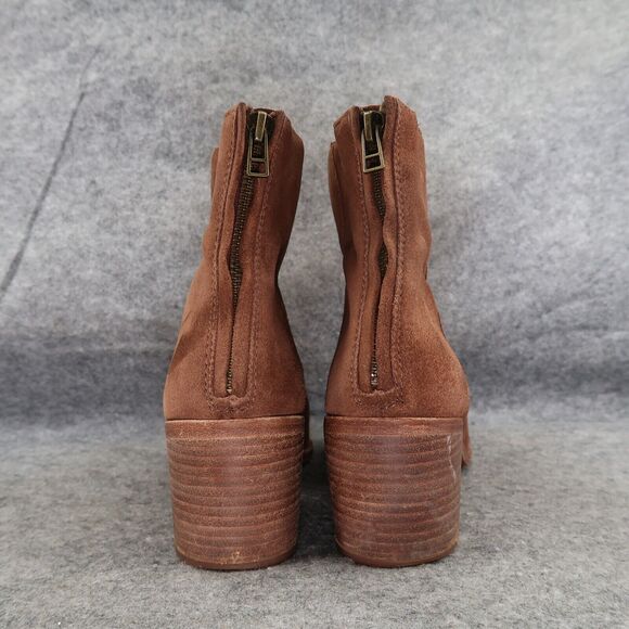 Madewell Shoes Womens 11 Bootie Leather Block Heel Pauline Fashion Boho Boot Zip - Picture 4 of 16